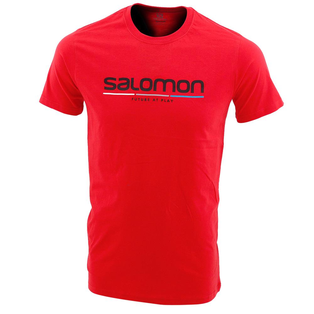 T-Shirty Męskie Salomon NEW RACE SS M - Czerwone - Polska (352-SZLWBX)